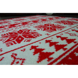 Dywan XMAS - F787 krem/czerwony 100x170cm