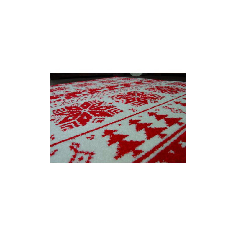 Dywan XMAS - F787 krem/czerwony 100x170cm