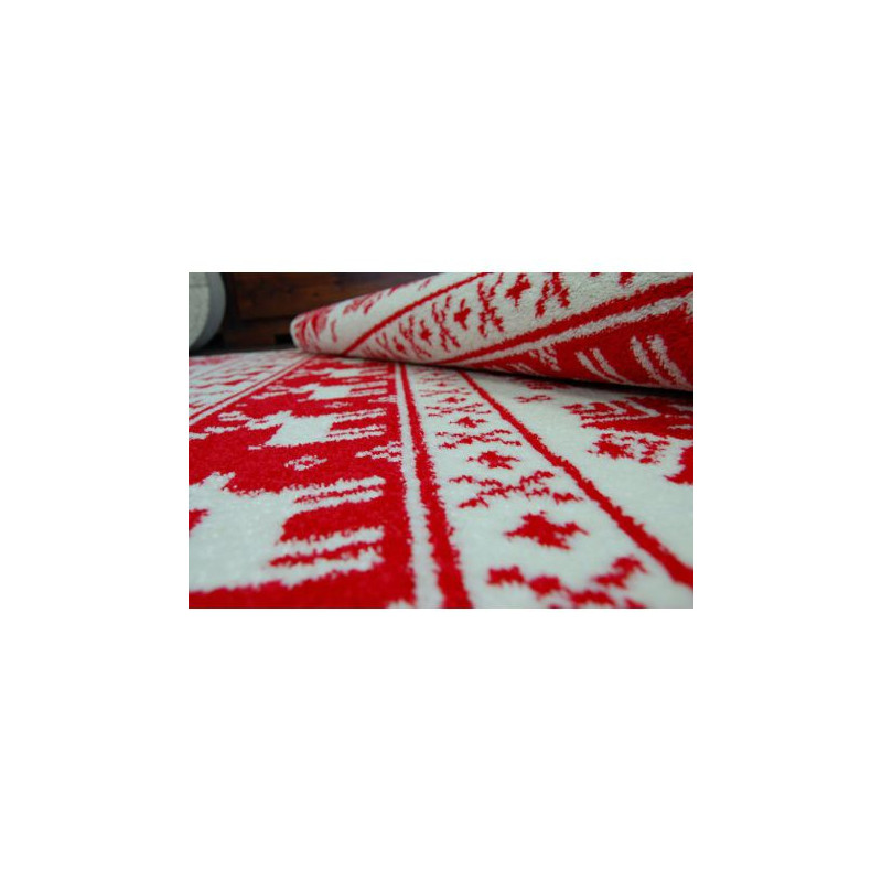 Dywan XMAS - F787 krem/czerwony 100x170cm