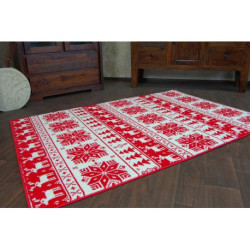 Dywan XMAS - F787 krem/czerwony 100x170cm
