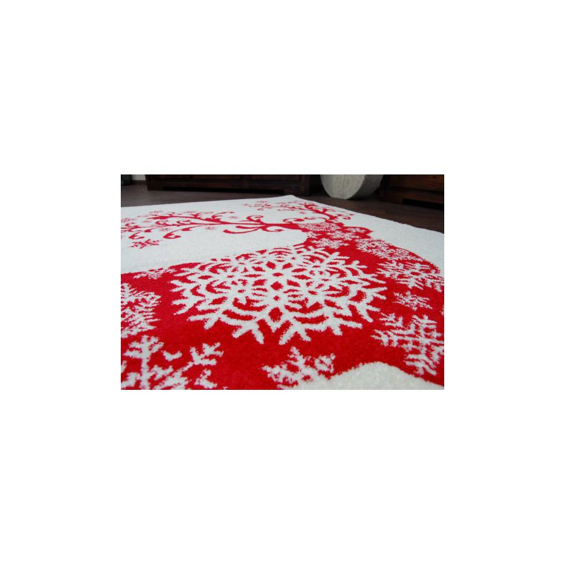 Dywan XMAS - F788 krem/czerwony 100x170cm