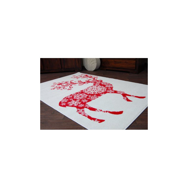 Dywan XMAS - F788 krem/czerwony 133x190cm Dywan XMAS - F788 krem/czerwony 133x190cm