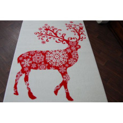 Dywan XMAS - F788 krem/czerwony 133x190cm Dywan XMAS - F788 krem/czerwony 133x190cm