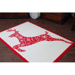 Dywan XMAS - F790 krem/czerwony 100x170cm