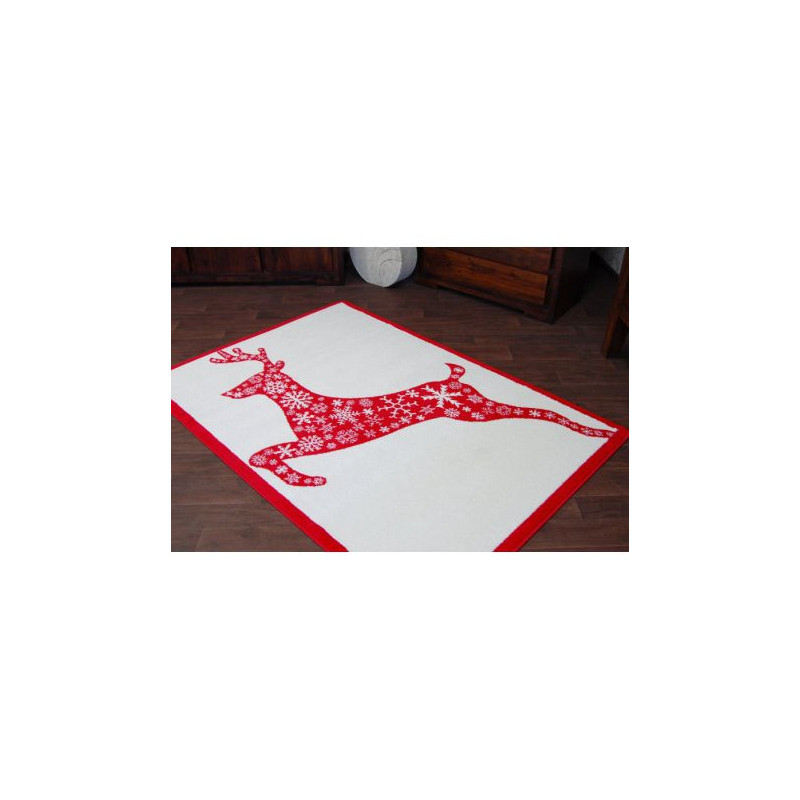 Dywan XMAS - F790 krem/czerwony 100x170cm
