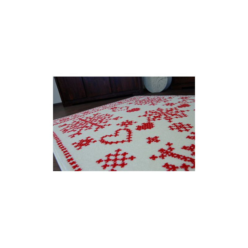 Dywan XMAS - F791 krem/czerwony 100x170cm Dywan XMAS - F791 krem/czerwony 100x170cm