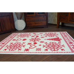 Dywan XMAS - F791 krem/czerwony 133x190cm Dywan XMAS - F791 krem/czerwony 133x190cm