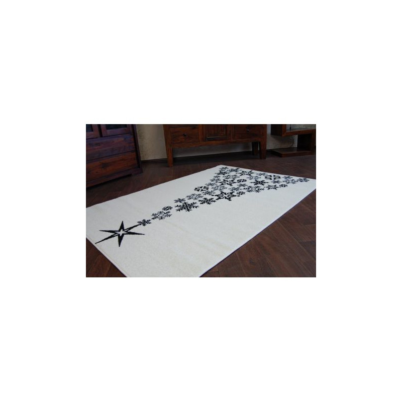 Dywan XMAS - F792 krem/czarny 80x150cm