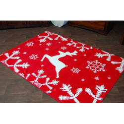 Dywan XMAS - F794 czerwony/krem 133x190cm