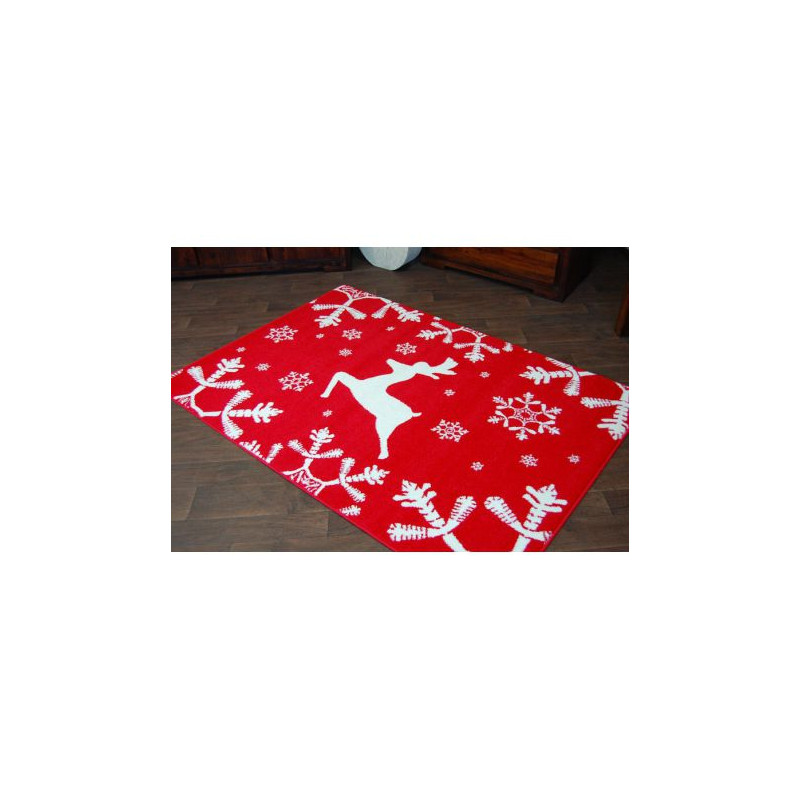 Dywan XMAS - F794 czerwony/krem 133x190cm