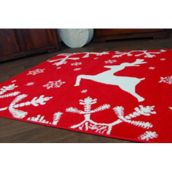Dywan XMAS - F794 czerwony/krem 133x190cm