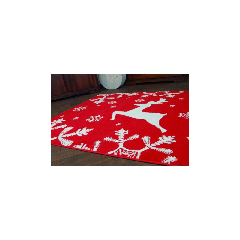 Dywan XMAS - F794 czerwony/krem 133x190cm