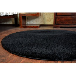 Dywan koło SHAGGY MICRO czarny koło 100cm
