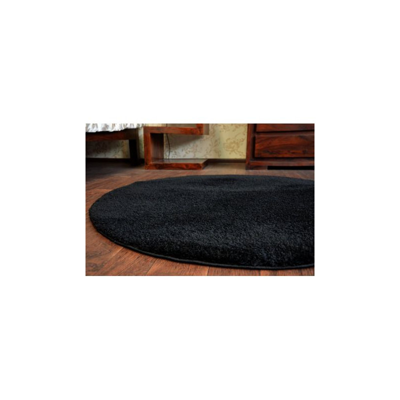 Dywan koło SHAGGY MICRO czarny koło 100cm Dywan koło SHAGGY MICRO czarny koło 100cm