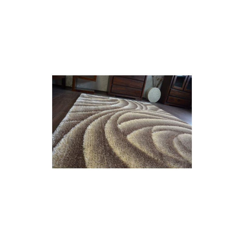 Dywan Shaggy SPACE 3D B217 j.brąz 120x170cm Dywan Shaggy SPACE 3D B217 j.brąz 120x170cm