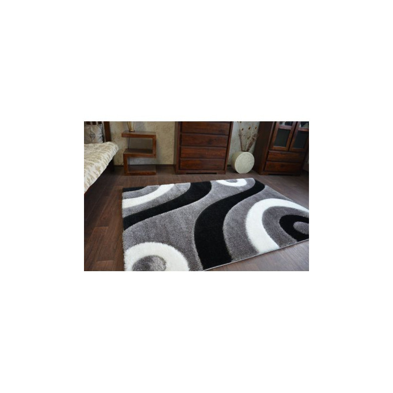 Dywan Shaggy SPACE 3D B314 szary 80x150cm