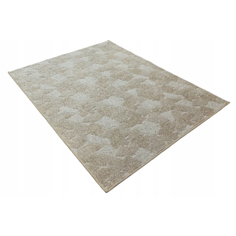 Dywan 100x150 BEŻOWO KREMOWY 3D DO SALONU SYPIALNI