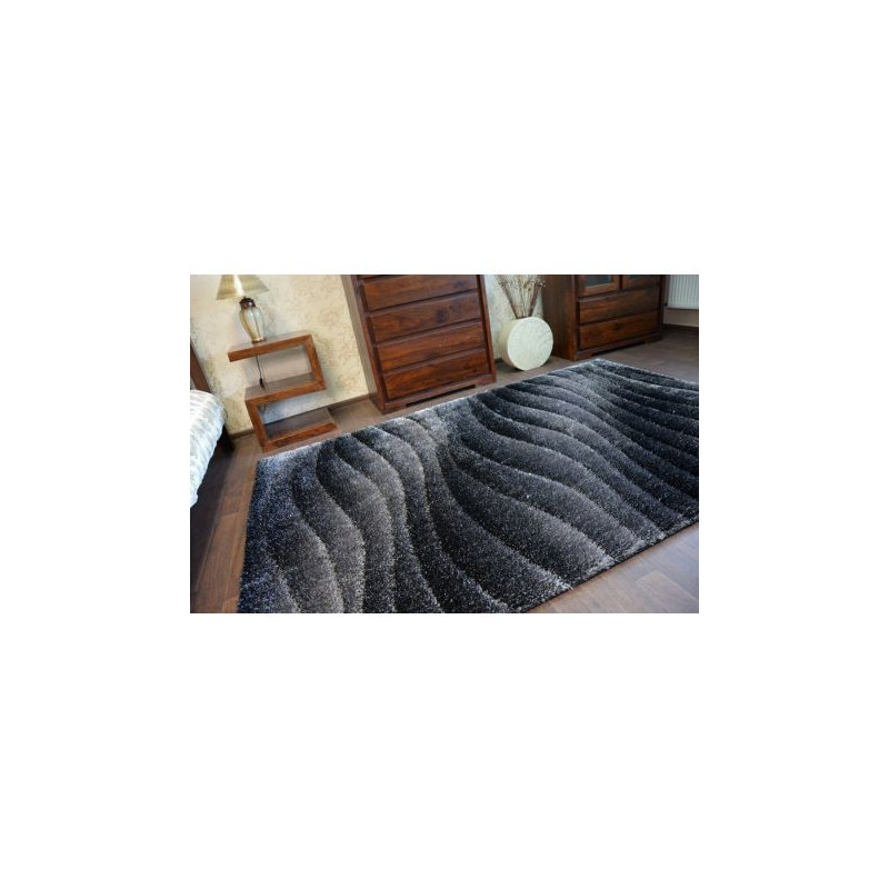 Dywan Shaggy SPACE 3D B222 ciemny szary 80x150cm Dywan Shaggy SPACE 3D B222 ciemny szary 80x150cm