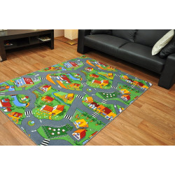 Dywan Dla Dzieci Mata Dziecięcy Uliczki Little Village Drogi Ulice 50x80cm