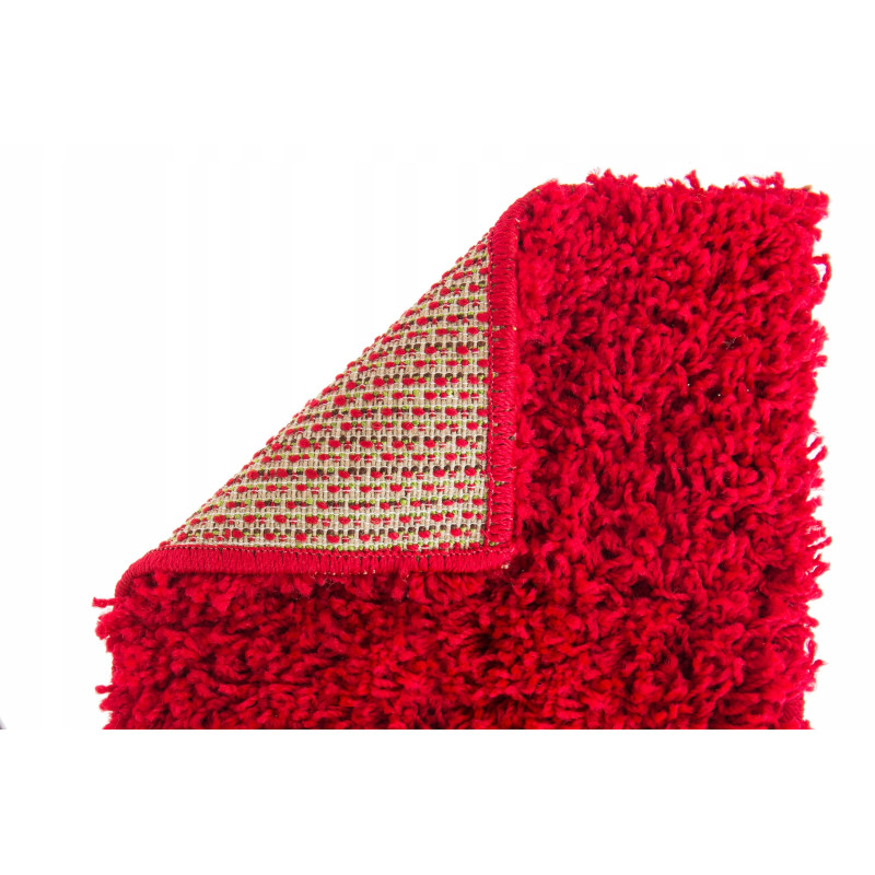 Dywan Super Shaggy 5 cm Czerwony 50x180 cm 24h XML