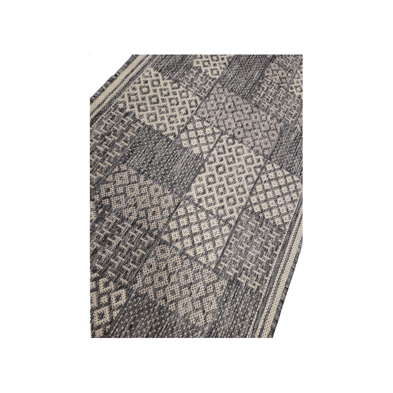 Chodnik sznurkowy podgumowany Patchwork szary 90cm