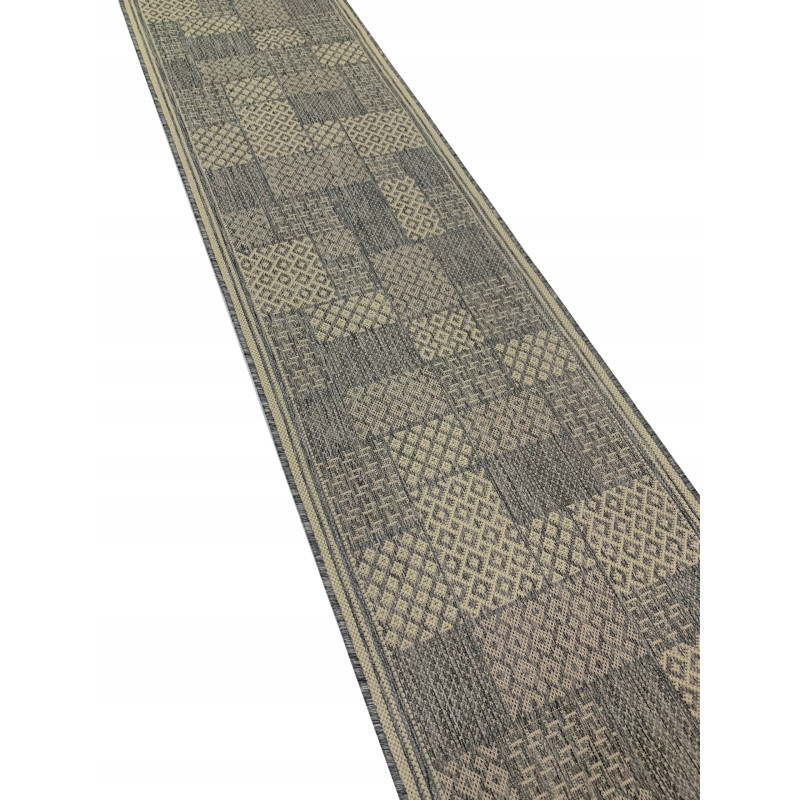 Chodnik sznurkowy podgumowany Patchwork szary 90cm
