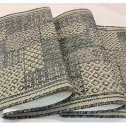 Chodnik sznurkowy podgumowany Patchwork szary 90cm