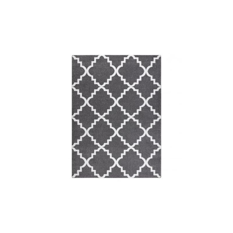 Dywan SKETCH - F343 szaro/biała koniczyna marokańska trellis 140x190cm Dywan SKETCH - F343 szaro/biała koniczyna marokańska trellis 140x190cm
