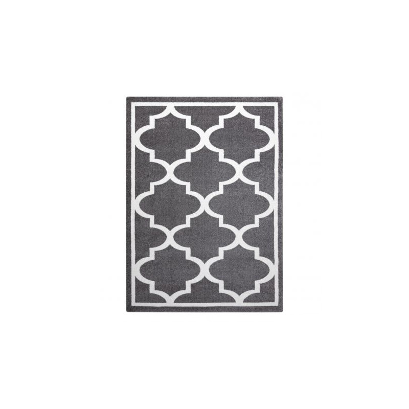 Dywan SKETCH - F730 szaro/biała koniczyna marokańska trellis 140x190cm Dywan SKETCH - F730 szaro/biała koniczyna marokańska trellis 140x190cm