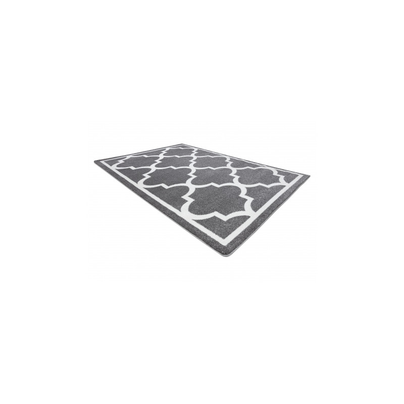 Dywan SKETCH - F730 szaro/biała koniczyna marokańska trellis 200x290cm Dywan SKETCH - F730 szaro/biała koniczyna marokańska trellis 200x290cm