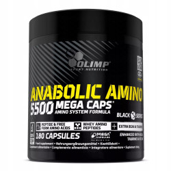 OLIMP ANABOLIC AMINO 5500 180 kapsułek AMINOKWASY BIAŁKO WITAMINY TAURYNA
