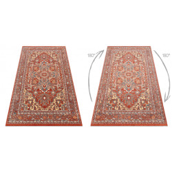 Dywan LEGEND 468 10 GB300 wełniany OSTA - Ornament, ramka eskluzywny czerwony / beż 135x200cm