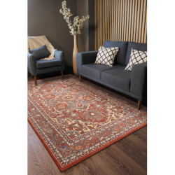 Dywan LEGEND 468 10 GB300 wełniany OSTA - Ornament, ramka eskluzywny czerwony / beż 160x230cm
