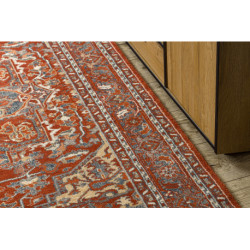 Dywan LEGEND 468 10 GB300 wełniany OSTA - Ornament, ramka eskluzywny czerwony / beż 160x230cm
