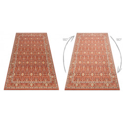 Dywan LEGEND 468 12 GB300 wełniany OSTA - Ornament, ramka eskluzywny czerwony / beż 80x160cm