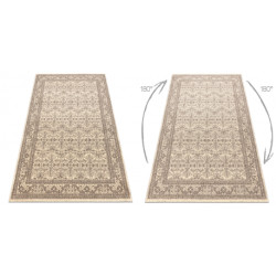 Dywan LEGEND 468 12 GB620 wełniany OSTA - Ornament, ramka eskluzywny beż /  brązowy 80x160cm