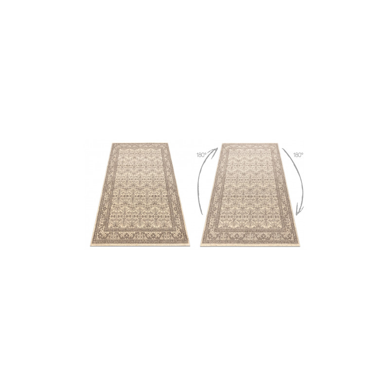 Dywan LEGEND 468 12 GB620 wełniany OSTA - Ornament, ramka eskluzywny beż /  brązowy 160x230cm