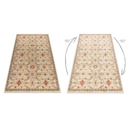 Dywan LEGEND 468 16 GB620 wełniany OSTA - Ornament eskluzywny beż / czerwony 160x230cm