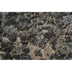 Dywan ANTIGUA 518 74 KD900 wełniany OSTA - Kwiaty, ramka płaskotkany beż / czarny 250x350cm