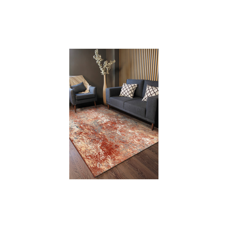 Dywan LEGEND 468 11 GB990 wełniany OSTA - Abstrakcja eskluzywny czerwony / beż 160x230cm
