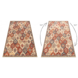 Dywan LEGEND 468 05 GB990 wełniany OSTA - Orientalny, eskluzywny beż / czerwony 240x340cm