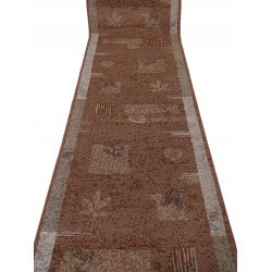 CHODNIK OKAZJA !!! Dywanowy heat-set KIVU brąz/rudy Miękki szer. 100 cm