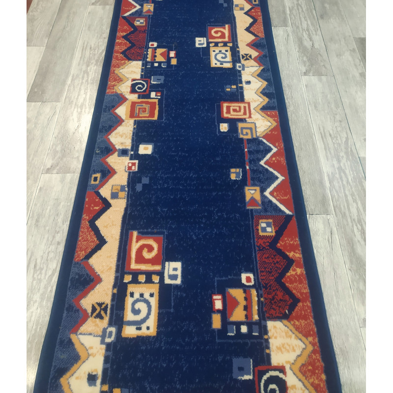 CHODNIK OKAZJA !!!! dywanowy BCF SAMIRA granat MOCNY 100cm