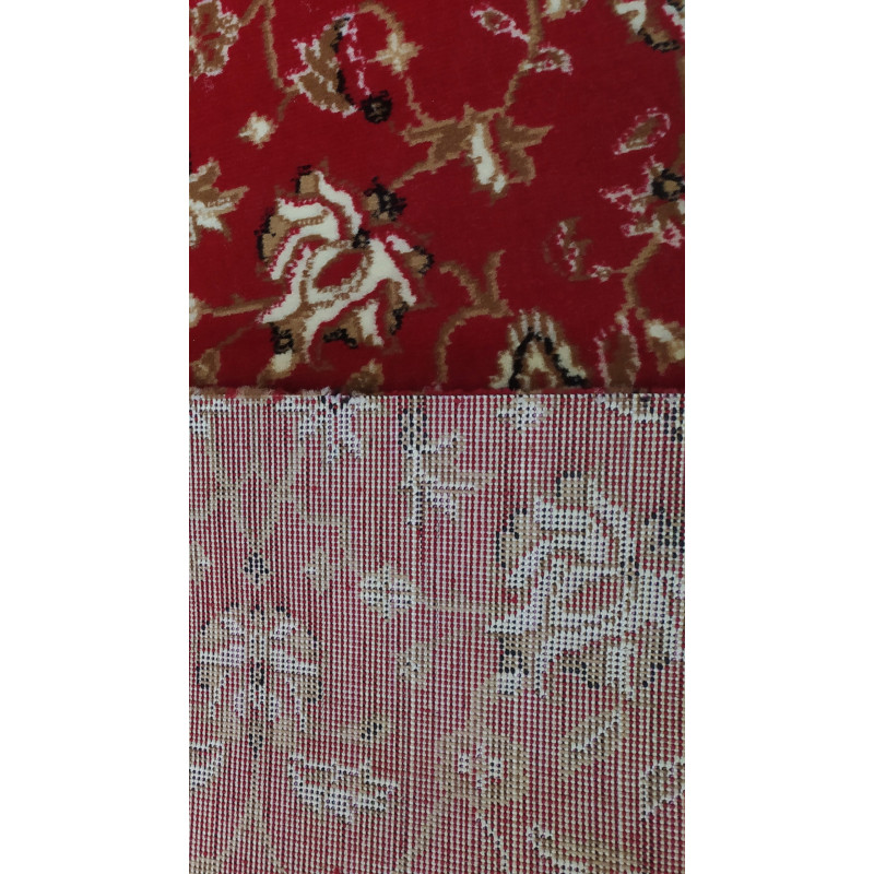 CHODNIKOKAZJA !! dywanowy BCF HUGO 5155 Łączka bordo MOCNY szer 100cm