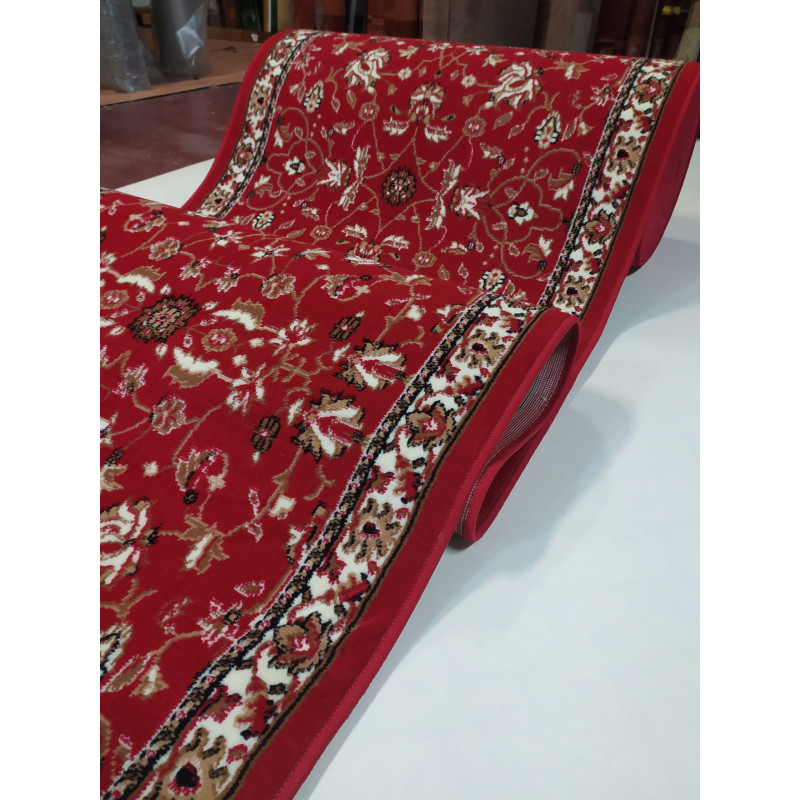 CHODNIKOKAZJA !! dywanowy BCF HUGO 5155 Łączka bordo MOCNY szer 100cm