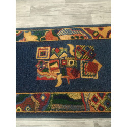 CHODNIK Dywanowy FRYZ Fantasy niebieski MIĘKKI 70CM
