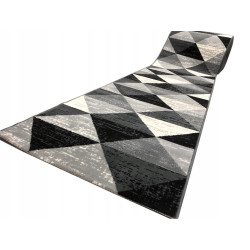 Chodnik dywanowy New IDEA Trójkąty szary MIĘKKI MOCNY szer.80cm