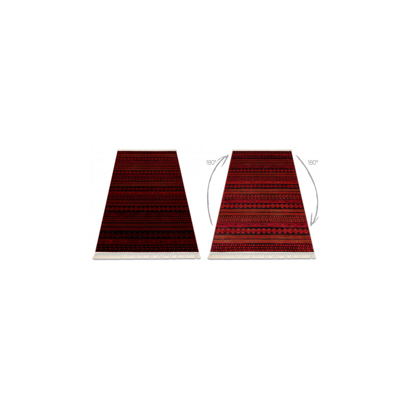 Dywan ORIENT 5132 bordo / czarny Orientalny, z frędzlami  180x270cm
