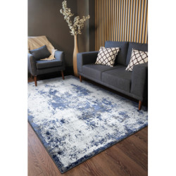 Dywan ALLURE 1959 Abstrakcja - Strukturalny, stylowy, glamour biały / niebieski 280x370cm