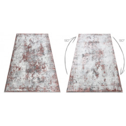 Dywan ALLURE 1959 Abstrakcja - Strukturalny, stylowy, glamour biały / różowy  180x270cm